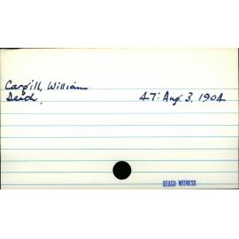 Cargill, William