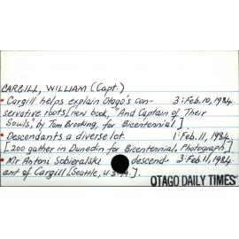 Cargill, William (Captain)