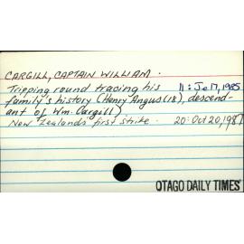 Cargill, William (Captain)