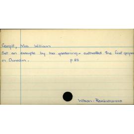 Cargill, William (Mrs)