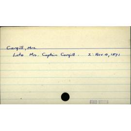 Cargill, Mrs