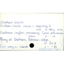 Chatham Islands