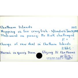 Chatham Islands