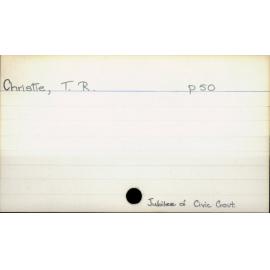 Christie, T.R.