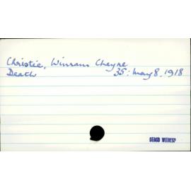 Christie, William Cheyne