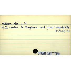 Aitken, Mrs L. M. 