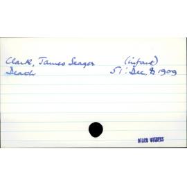 Clark, James  Seager    (infant)
