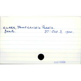 CLARK, Janet Christie Peddie