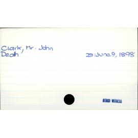 Clark, Mr. John