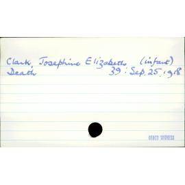 Clark, Josephine Elizabeth (infant)