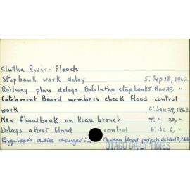 Clutha River - Floods