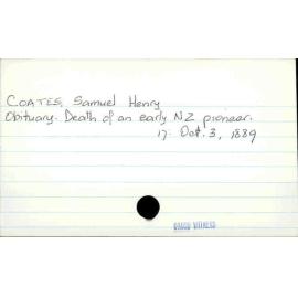  Coates, Samuel Henry