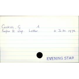 Cockill, G      A