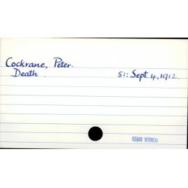 Cockrane, Peter