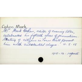 Cohen, Mark