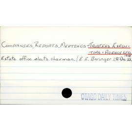 Companies, Reports Meetings - Trustees Executors & Agency Ltd