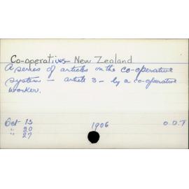 Co- operatives - New Zealand