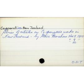 Co-operatives - New Zealand