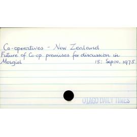 Co-operatives - New Zealand