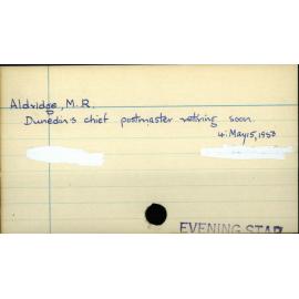Aldridge, M. R. 