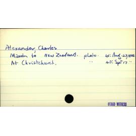 Alexander, Charles