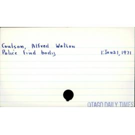 Coulson, Alfred Watson