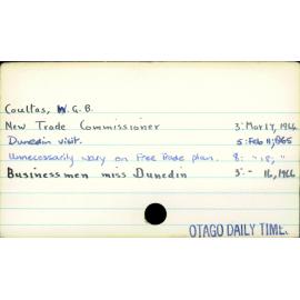 Coultas, W.G.B.