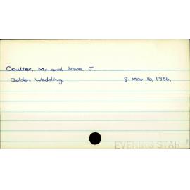 Coulter, Mr. and Mrs. J.