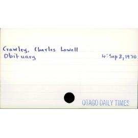 Crawley, Charles Lowell