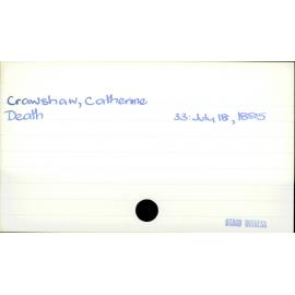 Crawshaw, Catherine
