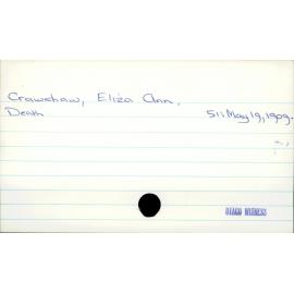 Crawshaw, Eliza Ann