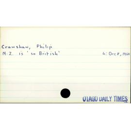 Crawshaw, Philip