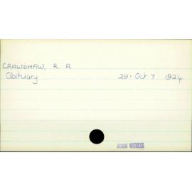 CRAWSHAW, R. A.