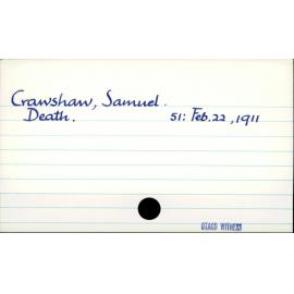 Crawshaw, Samuel