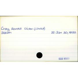 Cray, Harold Victor (Child)