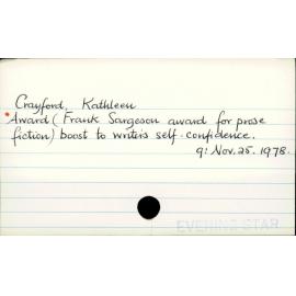 Crayford, Kathleen