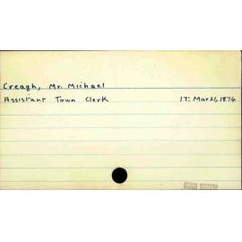 Creagh, Mr. Michael