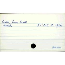 Cree, Jane Scott