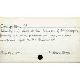 Creighton, R