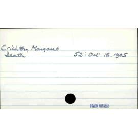 Crichton, Margaret