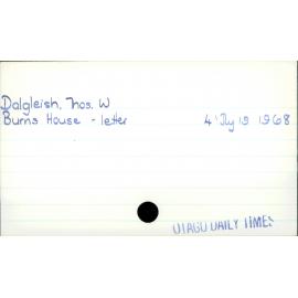 Dalgleish, Thos. W