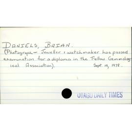 DANIELS, BRIAN