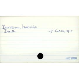Davidson, Isabella