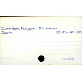 Davidson, Margaret Stevenson