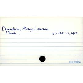 Davidson, Mary Lawson