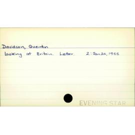 Davidson, Quentin