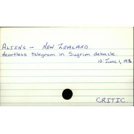 Aliens - New Zealand
