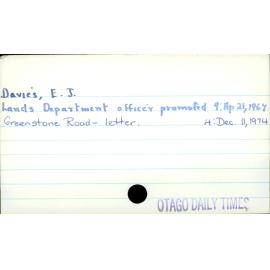 Davies, E. J.