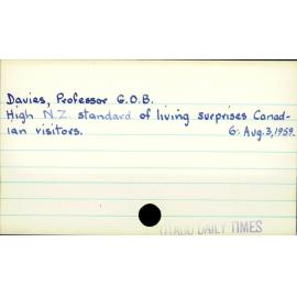 Davies, Professor G. O. B.