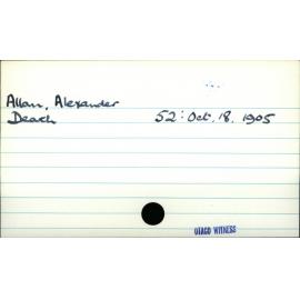 Allan, Alexander